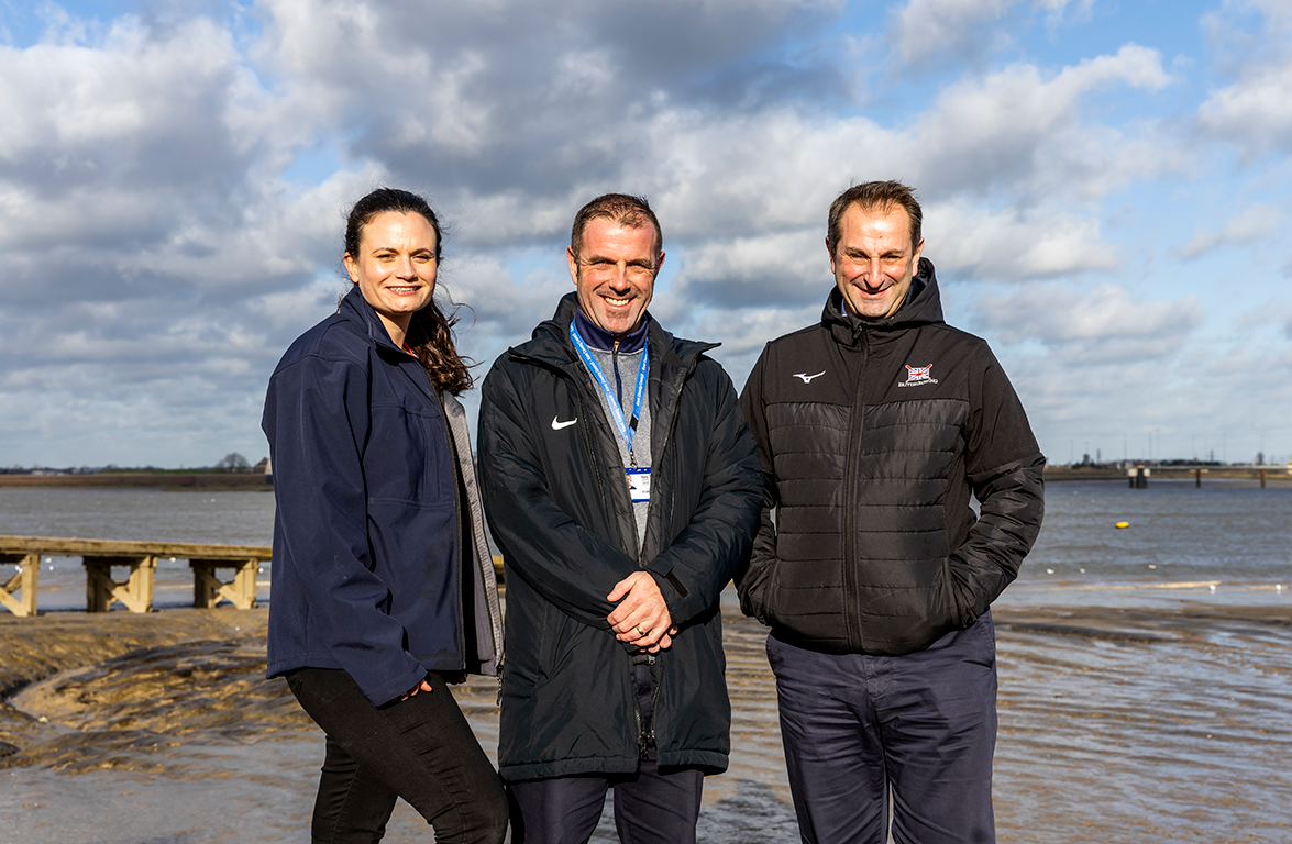 On left: Jenny Cooper, PLA Sports Manager, with Active Thames partners Alastair Marks from British Rowing, Stuart Butler from Active Kent and Medway