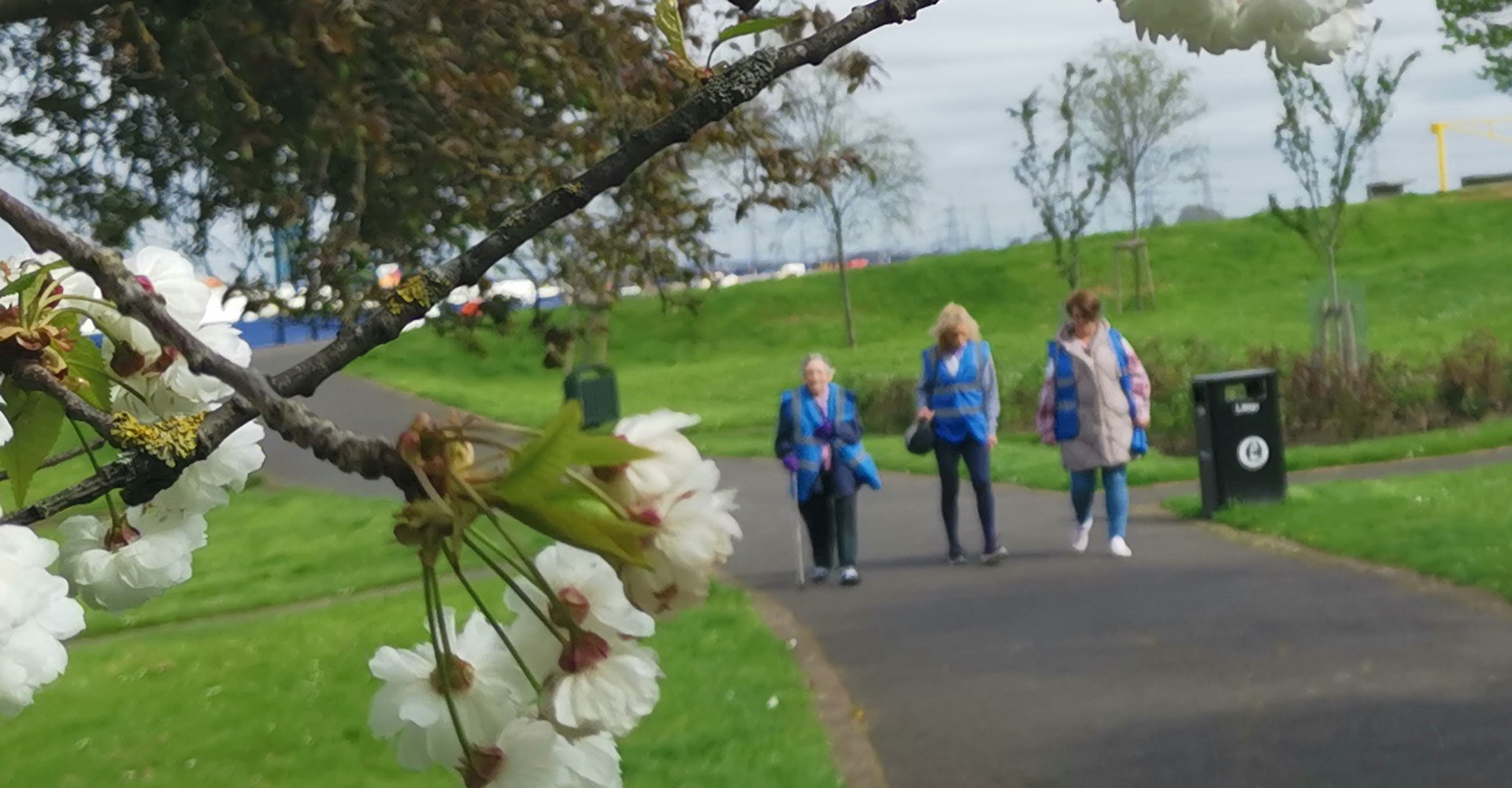 Participants walking with Age UK Kent Rivers