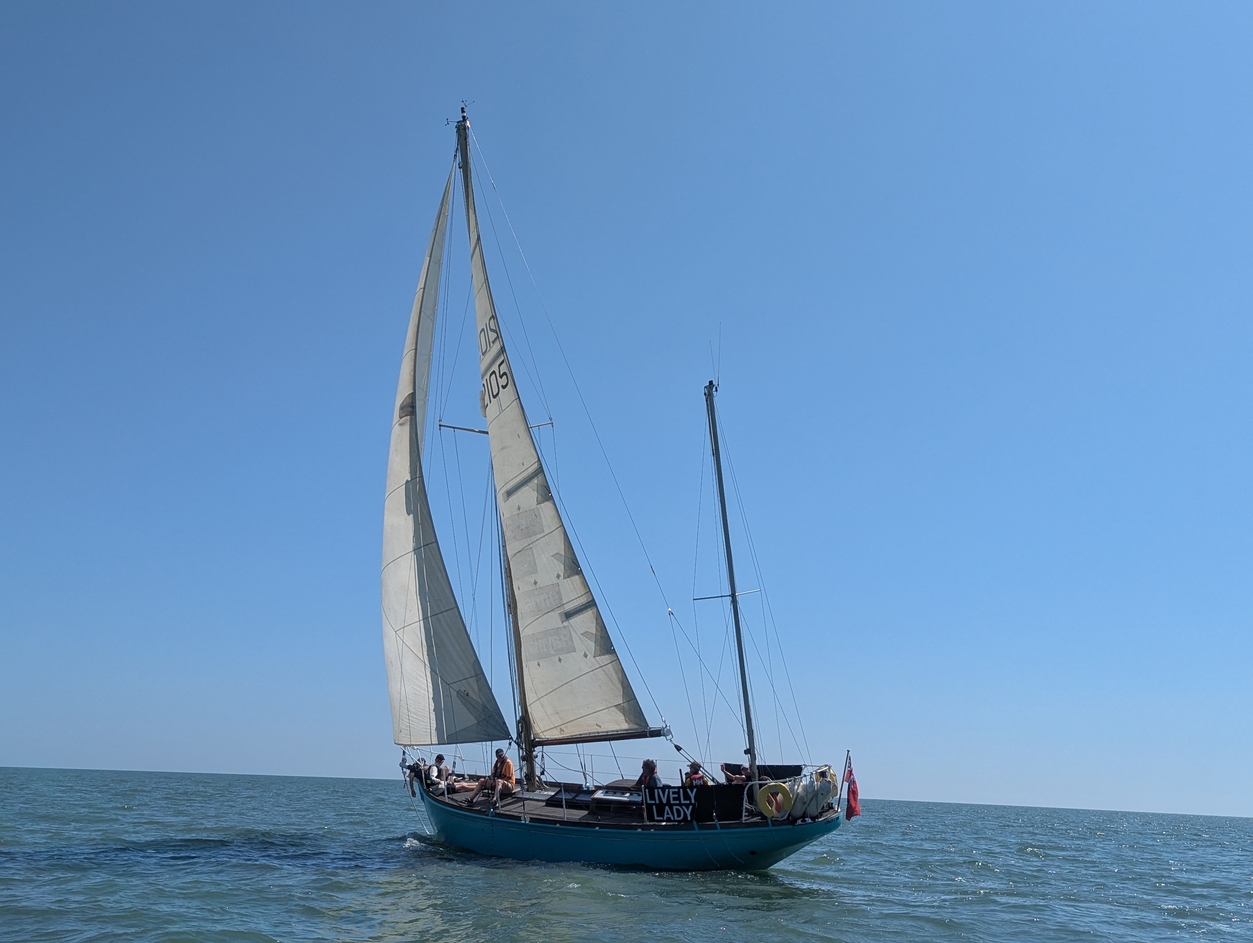 Lively Lady at sea