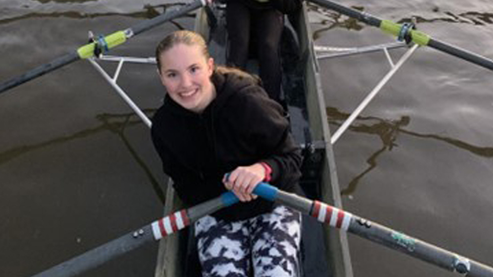 Lilly Owens rowing