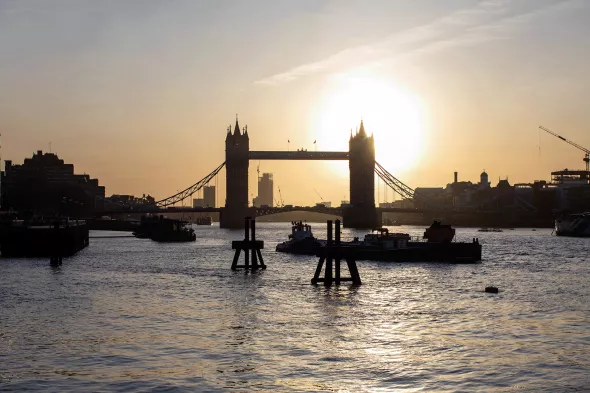 sunrise Tower Bridge Poll of London