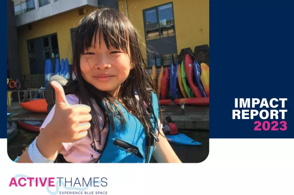 Cover of the Active Thames Impact Report 2023