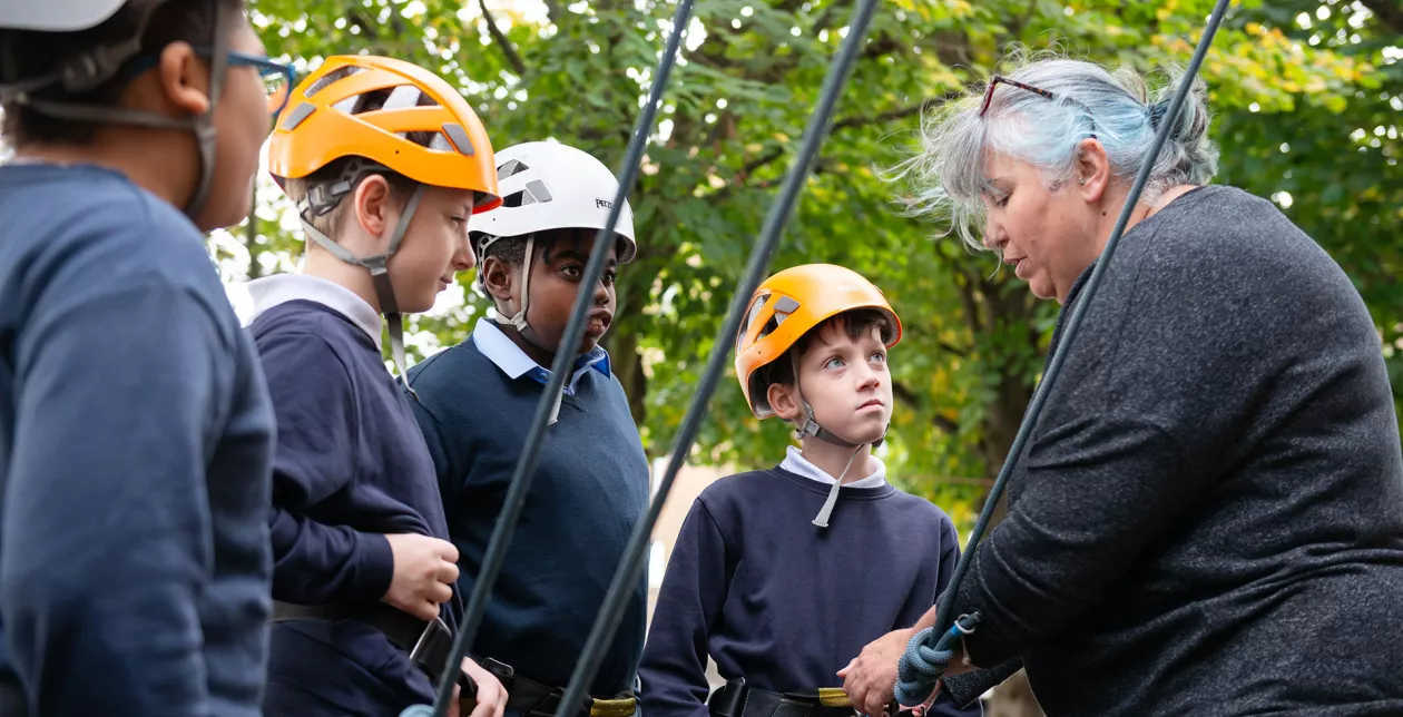 Children Rock Climbing at Shadwell Basin